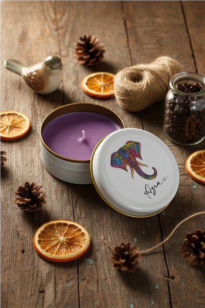 Etnil Fil Kişiye Özel Mum