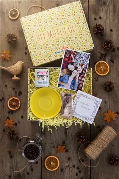 Felsefe Öğretmeni Hediye Kutusu - Kişiye Özel Türk Kahvesi Fincanı, Türk Kahvesi 6 Gr, Fotoğraf 1 Adet