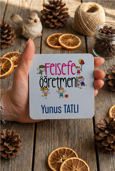 Felsefe Öğretmeni Kişiye Özel Bardak Altlığı