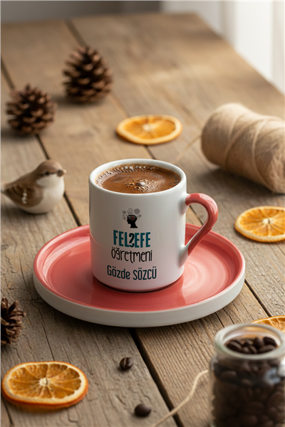 Felsefe Öğretmeni Kişiye Özel Türk Kahvesi Fincanı