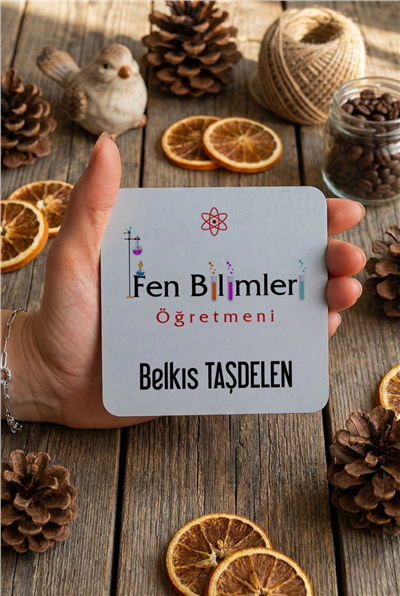 Fen Bilimleri Öğretmeni Kişiye Özel Bardak Altlığı