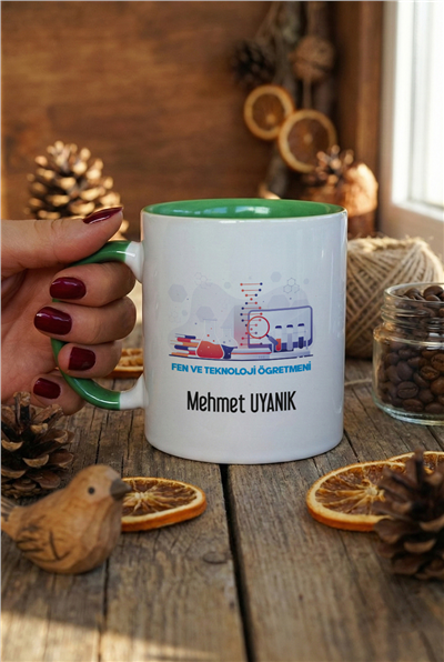 Fen ve Teknoloji Öğretmeni Kişiye Özel Kupa Bardak Standart