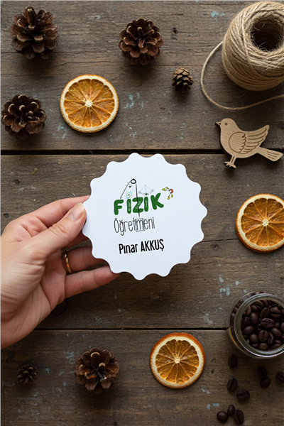 Fizik Öğretmeni Kişiye Özel Bardak Altlığı