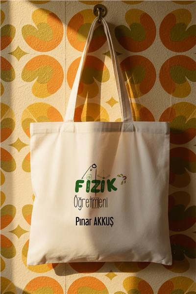 Fizik Öğretmeni Kişiye Özel Bez Çanta
