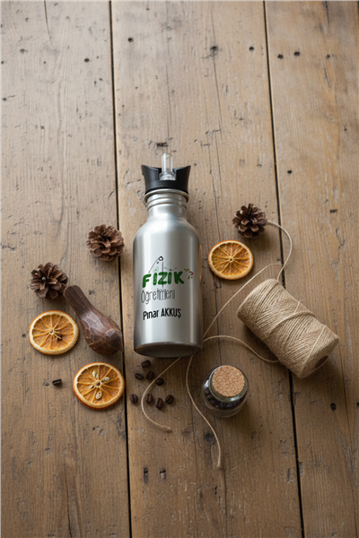 Fizik Öğretmeni Kişiye Özel Pipetli Matara