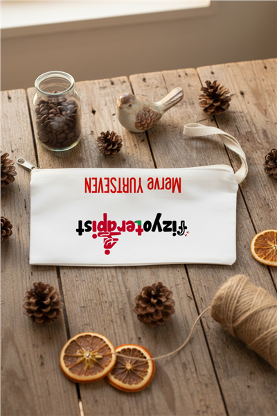 Fizyoterapist Hediye Kutusu - Anı Defteri, Fotoğraf 10 Adet, Bez Kalemlik, Baston Şeker, Onefis Sade Çikolata Parçalı Cookie 4 adet