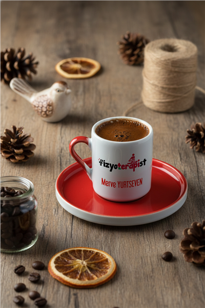 Fizyoterapist Kişiye Özel Türk Kahvesi Fincanı