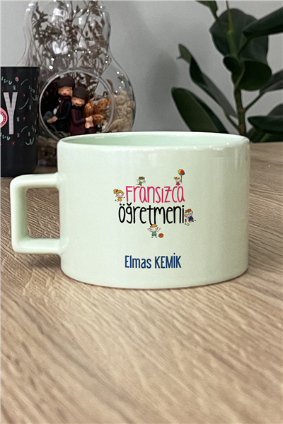 Fransızca Öğretmeni Kişiye Özel Lüks Pastel Fincan
