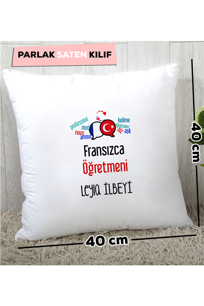 Fransızca Öğretmeni Kişiye Özel Yastık