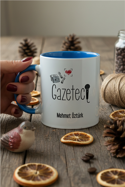 Gazeteci Kişiye Özel Kupa Bardak Standart