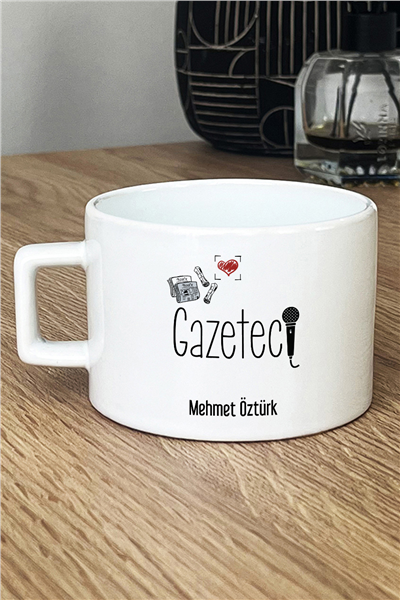 Gazeteci Kişiye Özel Lüks Fincan