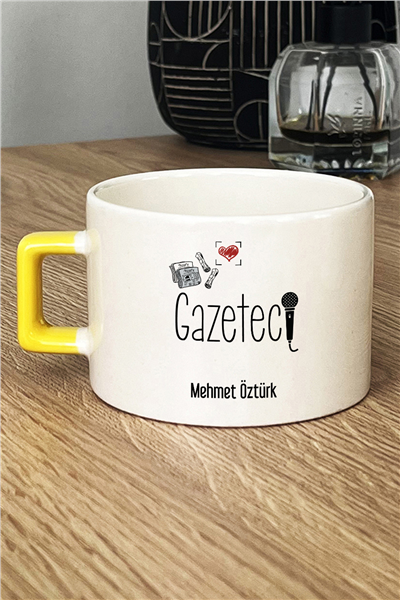 Gazeteci Kişiye Özel Lüks Fincan