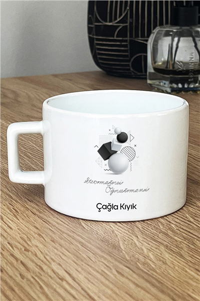 Geometri Öğretmeni Kişiye Özel Lüks Fincan