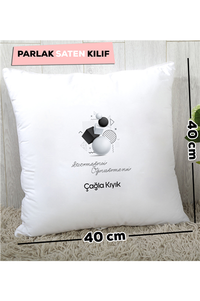 Geometri Öğretmeni Kişiye Özel Yastık