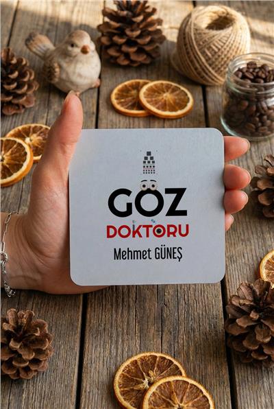 Göz Doktoru Kişiye Özel Bardak Altlığı