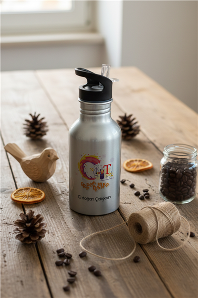 Grafiker Kişiye Özel Pipetli Matara