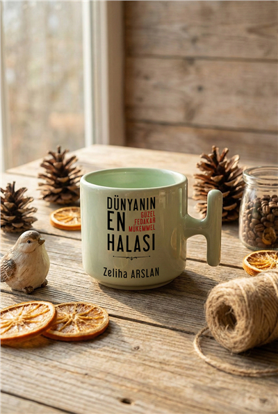 Hala Kişiye Özel T Pastel Kupa