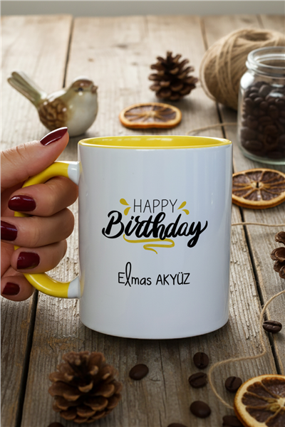 Happy Birthday Kişiye Özel Kupa Bardak Standart
