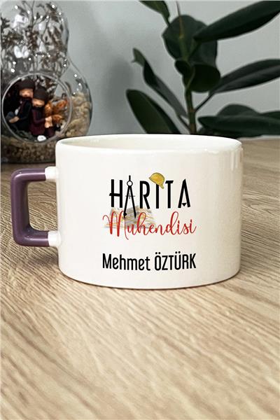 Harita Mühendisi Kişiye Özel Lüks Fincan