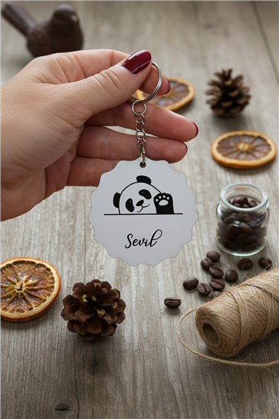 Hello Panda Kişiye Özel Anahtarlık