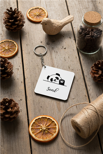 Hello Panda Kişiye Özel Anahtarlık