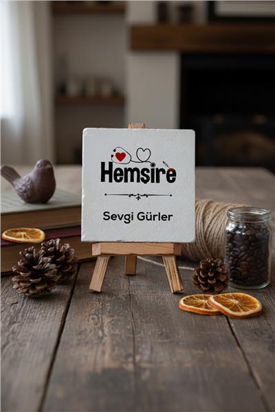 Hemşire Kişiye Özel Dekoratif Taş İsimlik