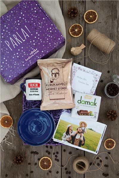 Hukukçulara Hediye Hediye Kutusu - Kişiye Özel Türk Kahvesi Fincanı, Türk Kahvesi, Damak Çikolata, Fotoğraf 12 Adet