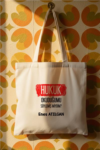 Hukukçulara Hediye Kişiye Özel Bez Çanta