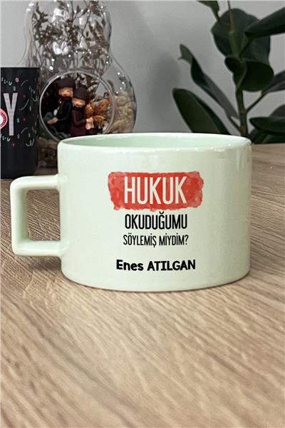 Hukukçulara Hediye Kişiye Özel Lüks Pastel Fincan
