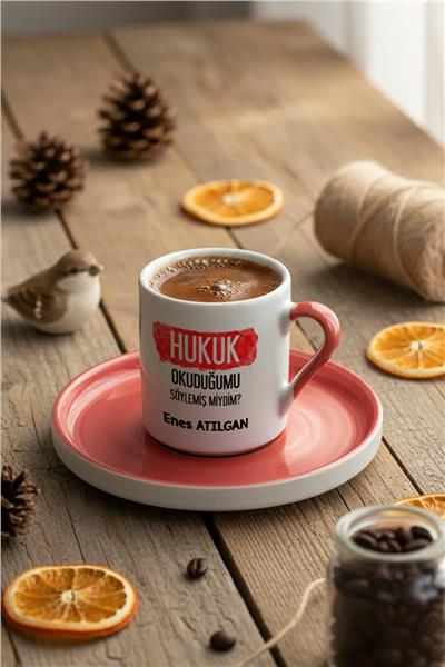 Hukukçulara Hediye Kişiye Özel Türk Kahvesi Fincanı