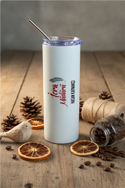 İcra Müdürü Kişiye Özel Pipetli Çelik Termos