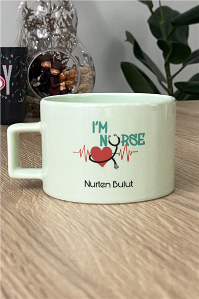 Im Nurse Kişiye Özel Lüks Pastel Fincan