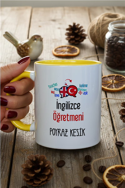 İngilizce Öğretmeni Kişiye Özel Kupa Bardak Standart