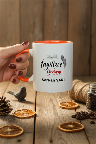 İngilizce Öğretmeni Kişiye Özel Kupa Bardak Standart