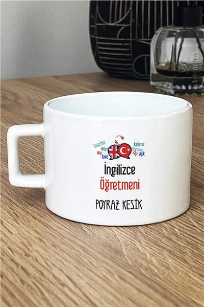 İngilizce Öğretmeni Kişiye Özel Lüks Fincan