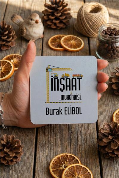 İnşaat Mühendisi Kişiye Özel Bardak Altlığı