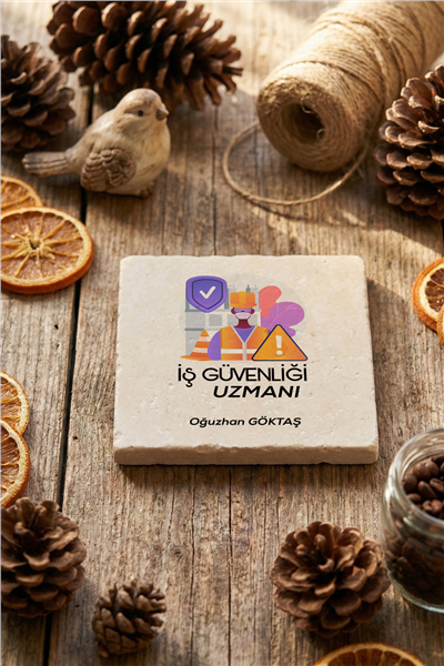 İş Güvenliği Uzmanı Kişiye Özel Bardak Altlığı