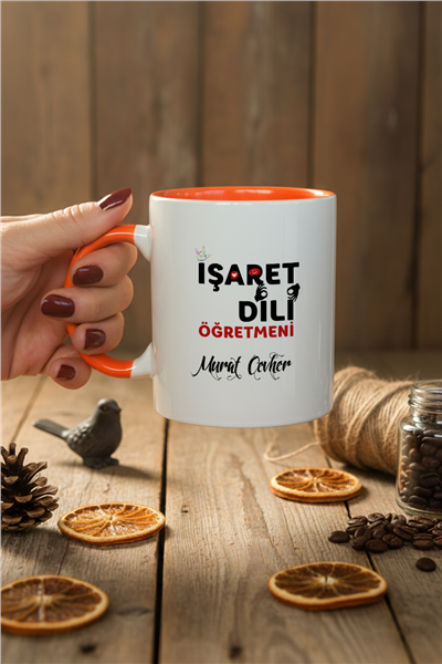 İşaret Dili Öğretmeni Kişiye Özel Kupa Bardak Standart