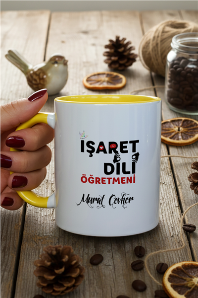 İşaret Dili Öğretmeni Kişiye Özel Kupa Bardak Standart