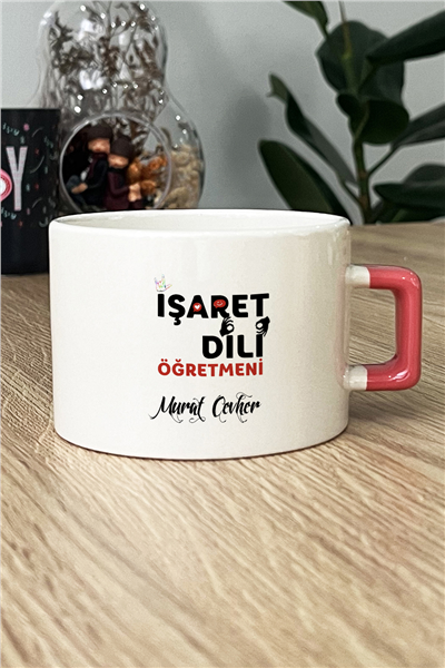 İşaret Dili Öğretmeni Kişiye Özel Lüks Fincan