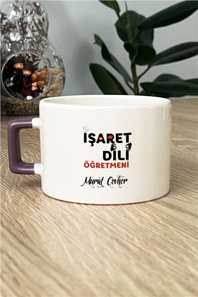 İşaret Dili Öğretmeni Kişiye Özel Lüks Fincan