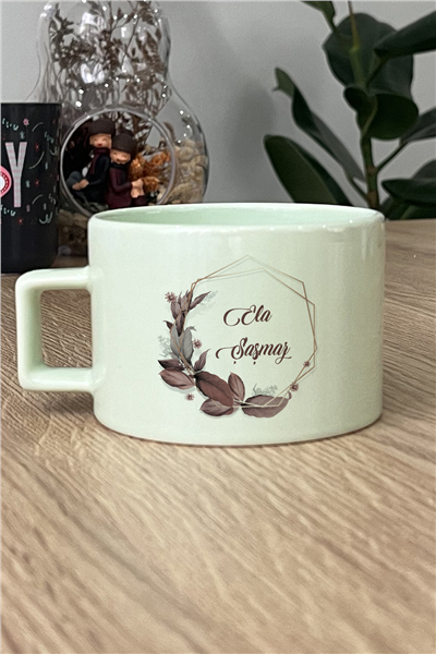 İsim Soyisim Kişiye Özel Lüks Pastel Fincan