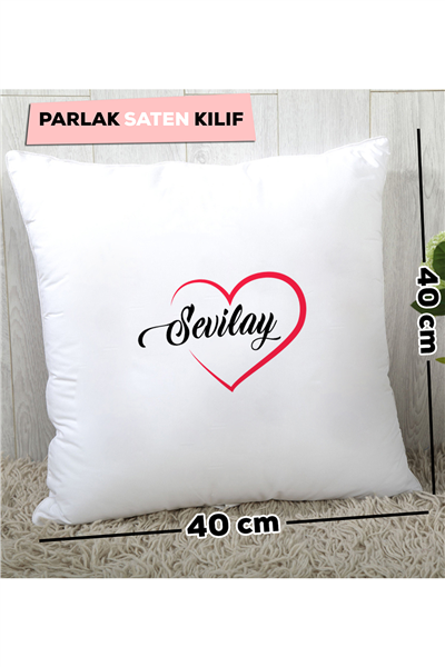 İsim ve Kalp Kişiye Özel Yastık