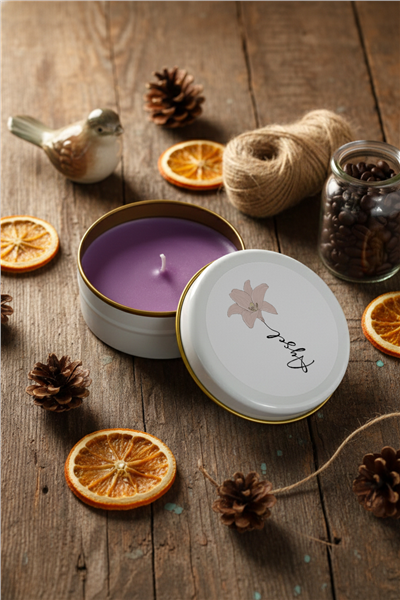 İsimli Lilyum Kişiye Özel Mum