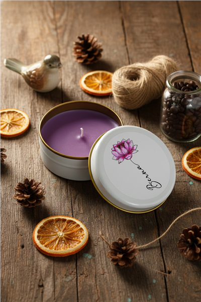 İsimli Nilüfer Kişiye Özel Mum