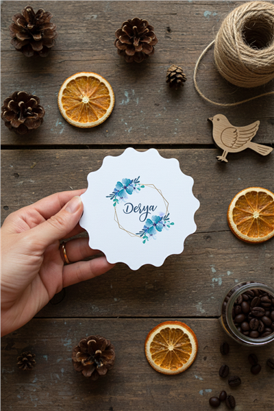 İsme Özel Kişiye Özel Bardak Altlığı