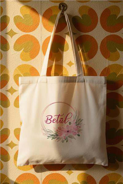 İsme Özel Kişiye Özel Bez Çanta