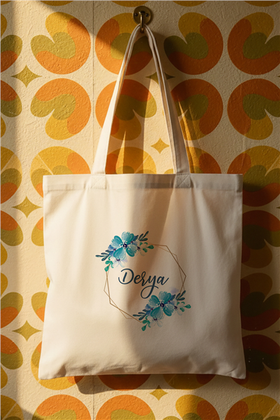 İsme Özel Kişiye Özel Bez Çanta