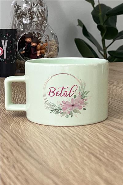 İsme Özel Kişiye Özel Lüks Pastel Fincan
