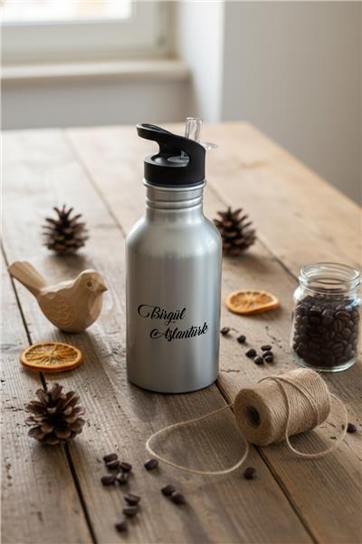 İsme Özel Kişiye Özel Pipetli Matara